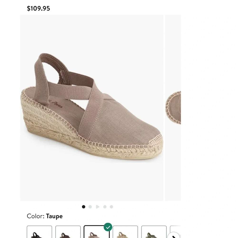 Toni Pons Ter Slingback Espadrille Wedge Sandals Size 6.5 - Picture 10 of 10